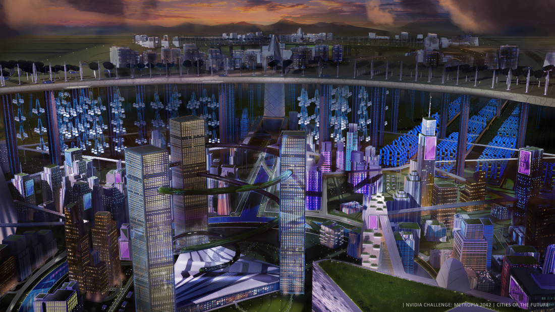 Cities of the Future: Night time shot