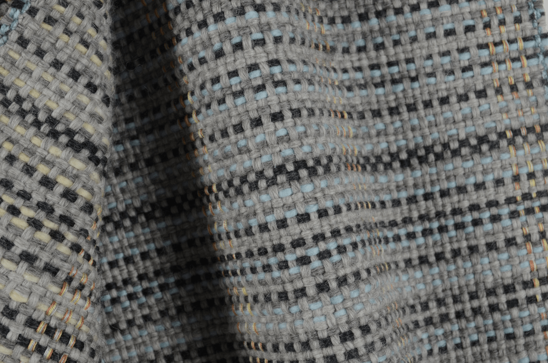 Textured hand woven sample using alpaca and wool yarn