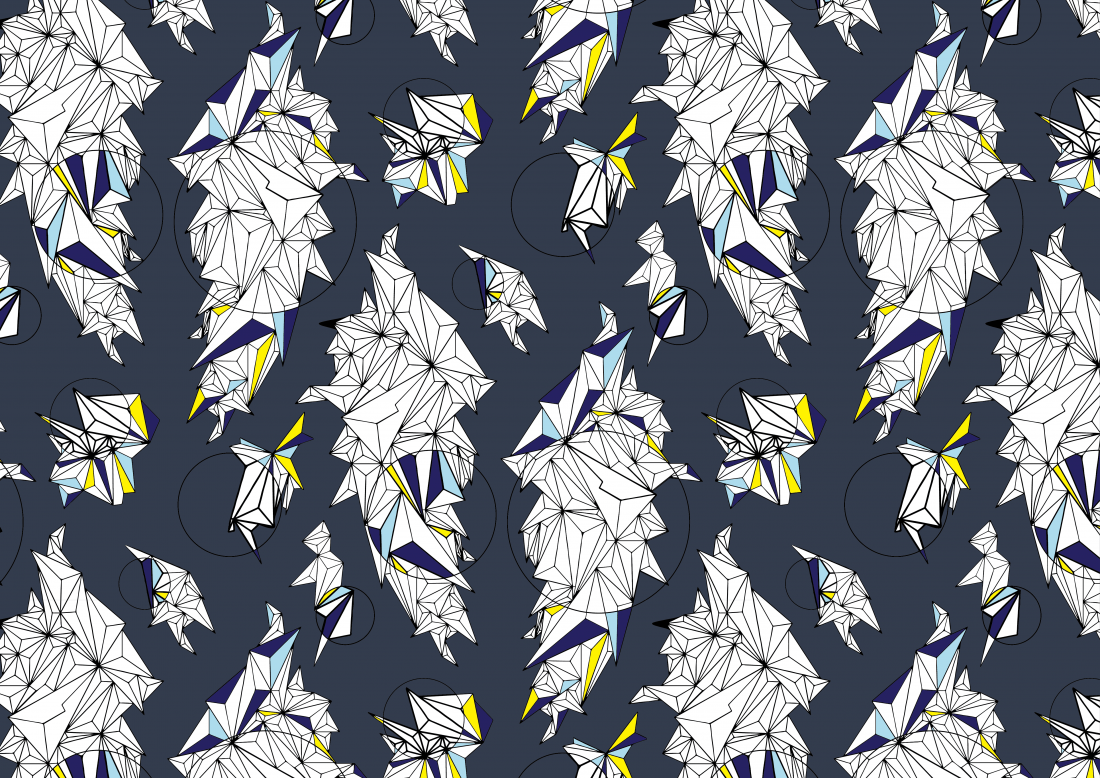 Geo-Drawing Wall Paper Design